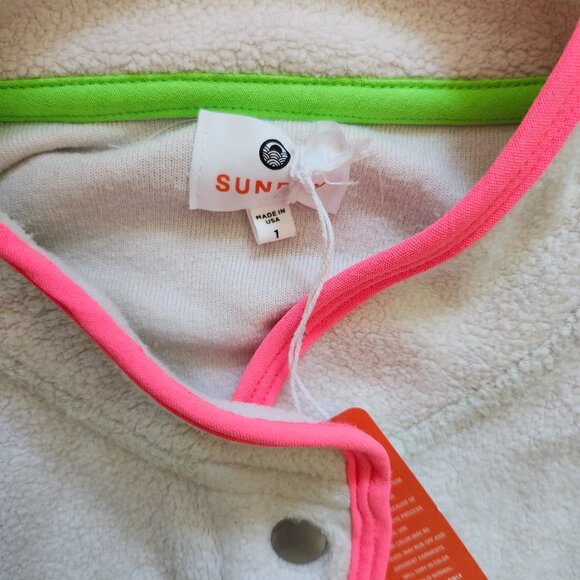 Sundry by Anthropologie White Sherpa 90s Sweatshirt/pants Set Women's Size 1(SM) - Picture 4 of 8